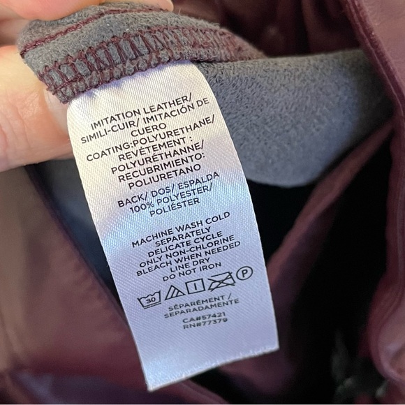 Anne Taylor Petite The Petite Faux Leather Easy Straight Crop Pant - Picture 10 of 16